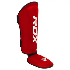 RDX - Canilleras con Empeine para Muay Thai T1 Rojo - L