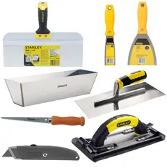 STANLEY - KIT EMPASTADOR, LIJADORA FINO ACABADO, 8 HERRAMIENTAS INOX