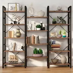 TU MESITA - Estante Steel & Wood Marrón 240 cm
