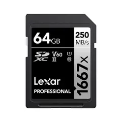 LEXAR - Memoria SD Professional 1667X 64GB SDXC UHS-II