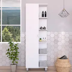 TU MESITA - Mueble auxiliar de Baño Multiusos Pukas color Blanco