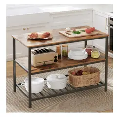 TU MESITA - Mueble Auxiliar de Cocina Multiusos Vincent color Marrón