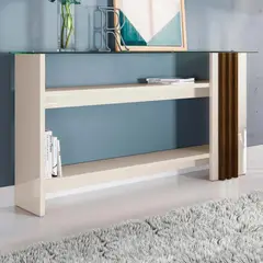 TU MESITA - Recibidor Moderno Frizz color BlancoMarrón