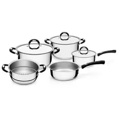 TRAMONTINA - Juego de Ollas 5 Pzs DUO SILICONE 65480/010