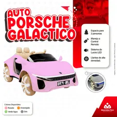 PORSCHE - CARRO PARA NIÑA PORCHE GALACTICO - ROSADO