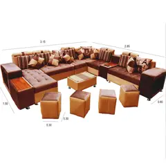 GENERICO - SECCIONAL MODELO EUROPEO COLOR MARRON