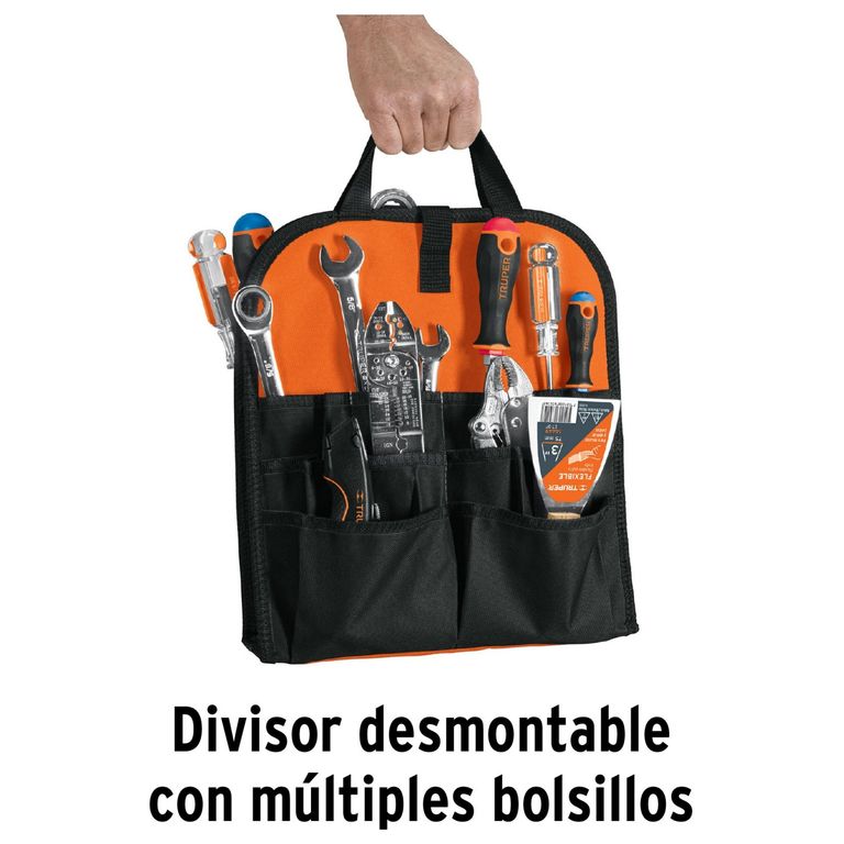 Mochila portaherramientas con 57 compartimientos,