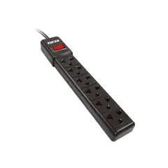 FORZA - REGLETA 6 TOMAS CABLE 90 CM NEGRO PN FZ-FPS-001B