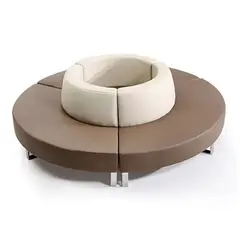 GENERICO - Sofá Gorut Curvo Circular Modular - Marrón y Beige