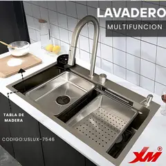 XM - LAVADERO DE COCINA MULTIFUNCIONAL PLOMO USLUX-7546