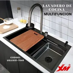 XM - LAVADERO DE COCINA MULTIFUNCIONAL NEGRO USLUX01-7546