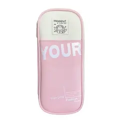 GENERICO - Cartuchera Escolar Kawaii Rosa 22x10cm