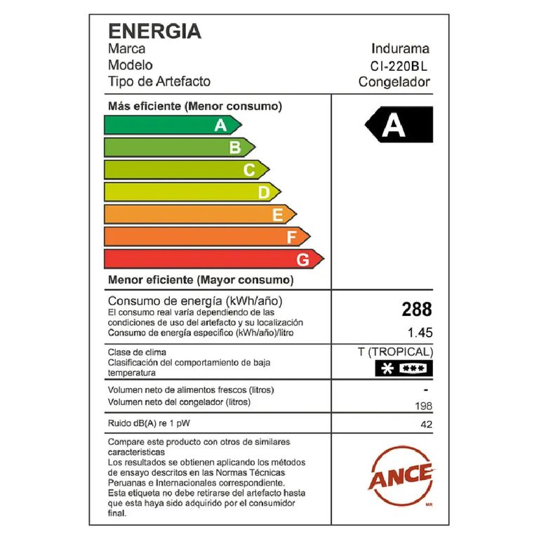 Congeladora 198 litros CI-220 BL