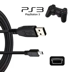 GENERICO - Cable de Carga USB para Mando PS3 compatible con PSP y Mando WII U PRO