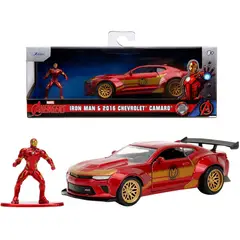 JADA TOYS - Camaro con figura nano Iron Man - Auto metal 132 Vengadores