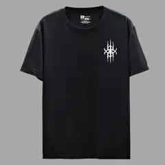 YANSUS - Polo Hombre Negro Estampado