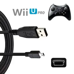 GENERICO - Cable de Carga USB para Mando WII U PRO compatible con PSP y Mando PS3