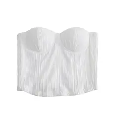 GENERICO - BUSTIER de Tirantes con Diseño de Corset modelo Lavender 20M13