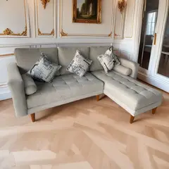 GENERICO - Sofá Mónaco, Seccional 2 piezas - Griss Plata Mate