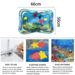 GENERICO - Colchoneta de agua inflabel para bebe Piso bebe cama