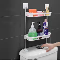 GENERICO - Organizador de baño cocina 2 niveles Estantes verduras frutas toallas