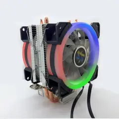 GENERICO - Cooler rgb x2 fan intel lga 775 1155 1156 1366 xeon x58 x99 x79 amd