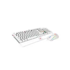 ANTRYX - Kit Gaming GC-5100 White Teclado + Mouse Switch Blue