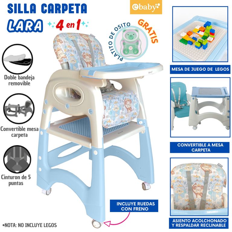 SILLA DE COMER PARA BEBE LARA CELESTE
