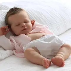 TIOZONEY - Muñeca bebe reborn vinilo de silicona juguetes para 49cm