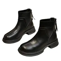 BLWOENS - Zapatos BOTAS cortas de invierno para mujeres - Negro