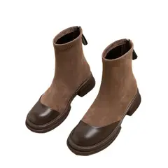 BLWOENS - Zapatos BOTAS cortas de invierno para mujeres - Marrón