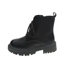 BLWOENS - Zapatos BOTAS cortas de invierno para mujeres - Negro