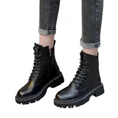 BLWOENS - Zapatos BOTAS cortas de invierno para mujeres - Negro