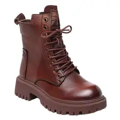 BLWOENS - Zapatos BOTAS cortas de invierno para mujeres - Marrón