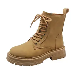 BLWOENS - Zapatos BOTAS cortas de invierno para mujeres - Marrón