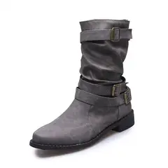 BLWOENS - Zapatos BOTAS largas de invierno para mujeres - Gris