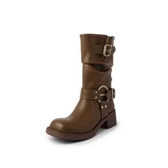 BLWOENS - Zapatos BOTAS largas de invierno para mujeres - Marrón