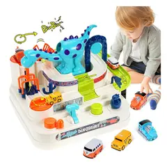 GENERICO - Pista de Carreras Aventura de Dinosaurios para Niños - Juguete Interactivo