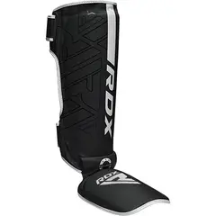 RDX - Canilleras con Empeine para Muay Thai y MMA Kara F6 Blanco-M