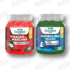 GENERICO - PACK GOMITAS VINAGRE DE MANZANA Y GOMITAS ESPIRULINA SOTTCOR LABS
