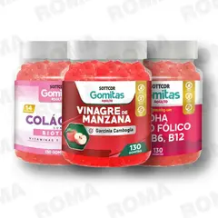 GENERICO - PACK GOMITAS VINAGRE DE MANZANA COLAGENO Y GOMITAS DHA SOTTCOR LABS