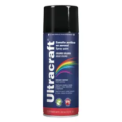 GENERICO - Pintura spray color NEGRO BRILLANTE ULTRACRAF