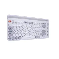 TEROS - Teclado wireless TE-4070S 2.4GHz bluetooth 5.2 80 teclas blanco