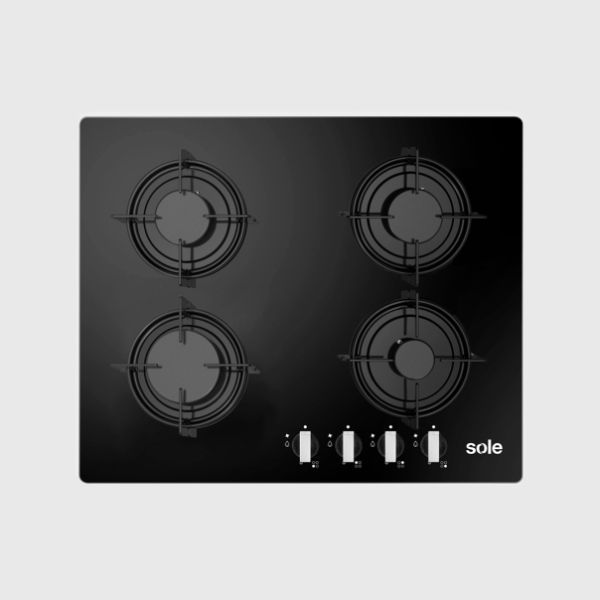 Encimera Vidrio Templado 60 Cm 4 Hornillas Solco049