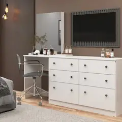 R&R MUEBLES - Cómoda Moderna Hifumi Blanco