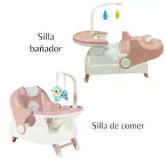 GENERICO - SILLA INFANTIL 2-1 FLIPPY MESA DE COMER Y SILLA DE BAÑO