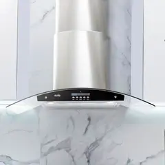 SOLE - Campana Extractora Vidrio Acero 90 cm Venus Ture63co