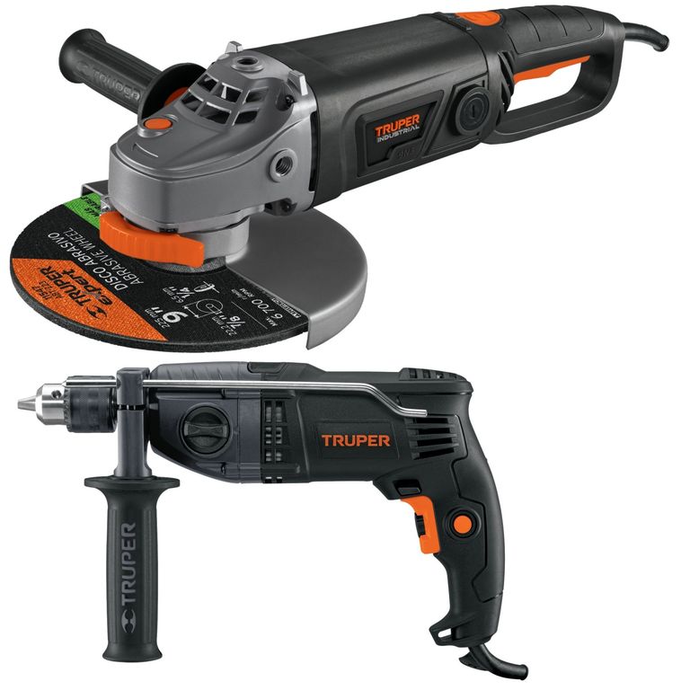Combo amoladora industrial 9 2000W Rotomartillo 900W INDUSTRIA