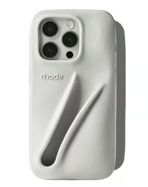 Funda de silicona Gris para brillo de labios en iPhone 16 Pro Max