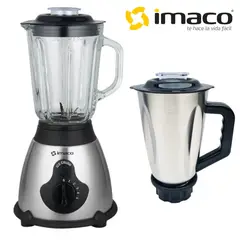 IMACO - Combo Licuadora 1.5 L Acero Inox BLS503 + Jarra coctelera